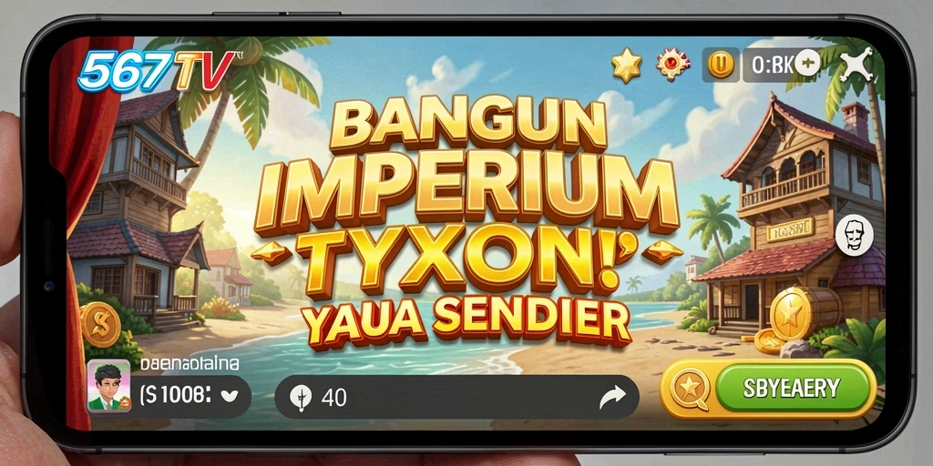 Screenshot dari gameplay menarik 567TV yang mengajak Anda membangun stasiun TV.