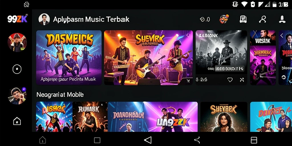 Tampilan interface gameplay 99ZK dengan fitur karaoke.