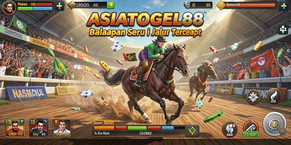 Tampilan gameplay ASIATOGEL88 dengan aksi balapan yang mendebarkan.