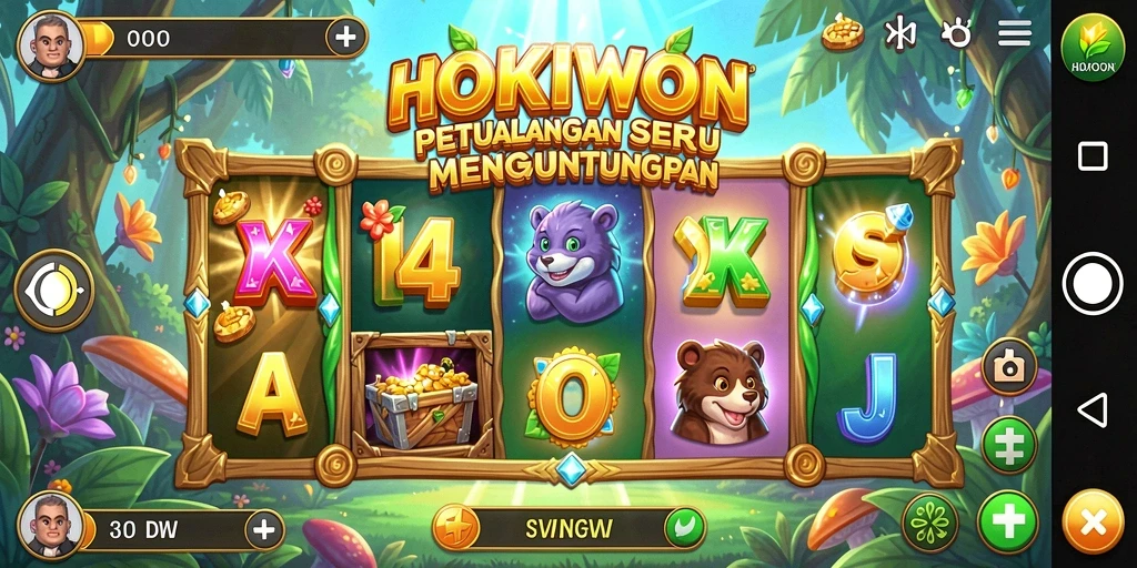 Gameplay HOKIWON Slot yang seru dan penuh warna.