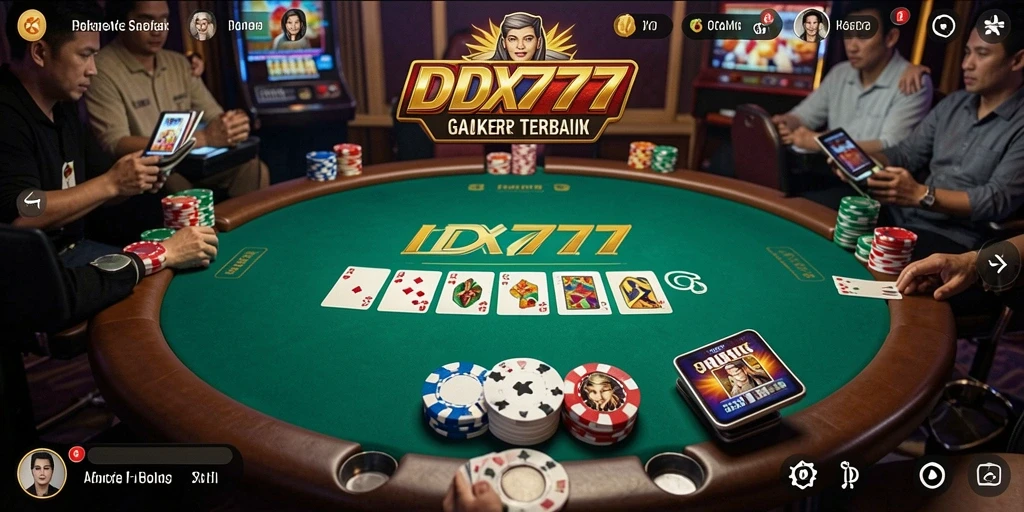 Tampilan gameplay Poker yang seru dan kompetitif di IDX777.