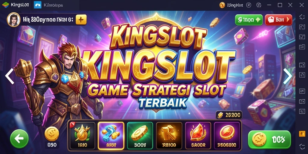 Tampilan gameplay KINGSLOT dengan elemen strategi dan slot.