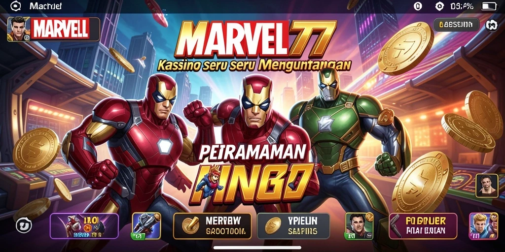 Gameplay seru di MARVEL77 dengan berbagai permainan Kasino.