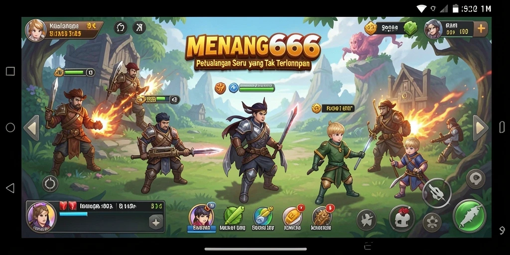 Tampilan gameplay <strong>MENANG666</strong> yang seru dan menantang.