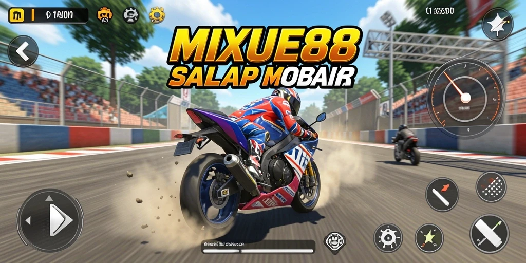 Screenshot MIXUE88 menampilkan adrenalin balap motor yang mendebarkan.