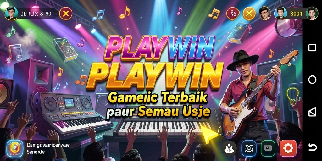 Screenshot gameplay <strong>PLAYWIN</strong> menampilkan aksi musik yang seru dan interaktif.