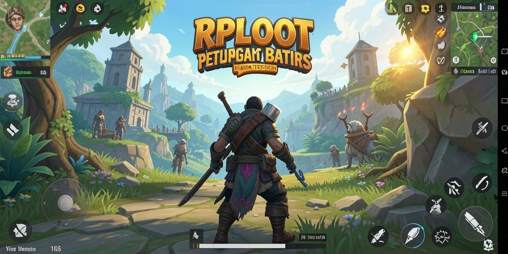 Screenshot RPLOOT menampilkan karakter menjelajahi dunia terbuka yang memukau.