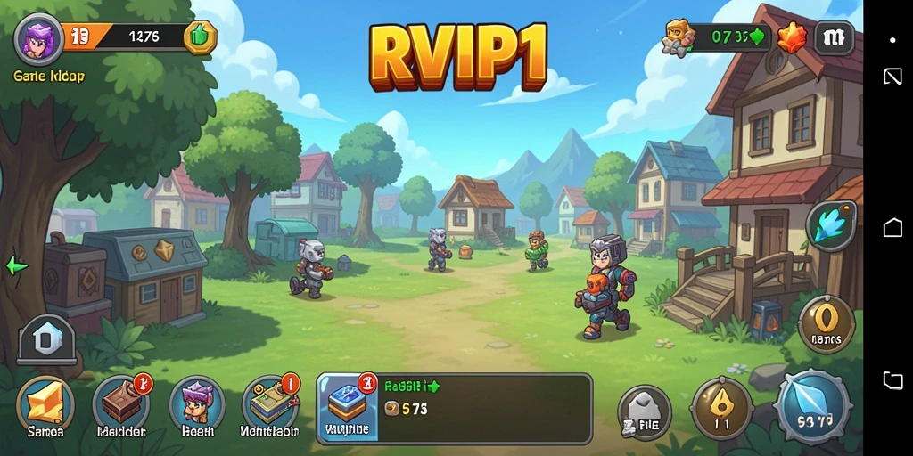 Tangkapan layar gameplay RVIP1, menampilkan momen santai dalam permainan Idle.