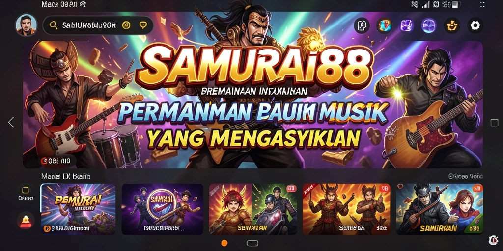 Screenshot gameplay <strong>SAMURAI88</strong> yang menampilkan aksi musik yang seru.