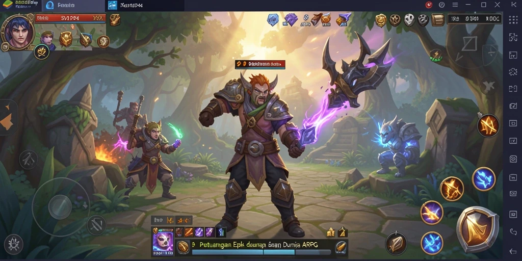 Tampilan aksi seru dalam game ARPG SVIP4 dengan pertarungan yang mendebarkan.