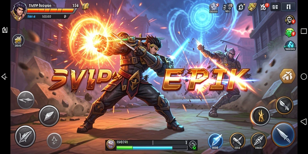 Tampilan gameplay SVIP6 yang penuh aksi dan strategi bertarung.