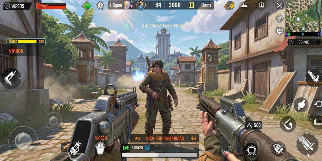 Tampilan gameplay <strong>VIP805</strong> yang menakjubkan dan interaksi sosial yang seru.