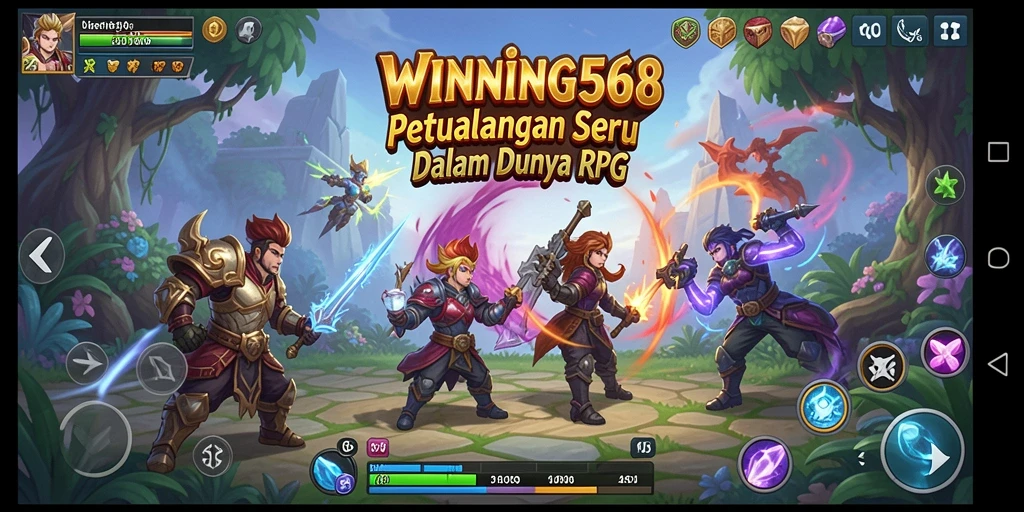 Tampilan gameplay menarik dari WINNING568 dengan karakter dan pertarungan seru.