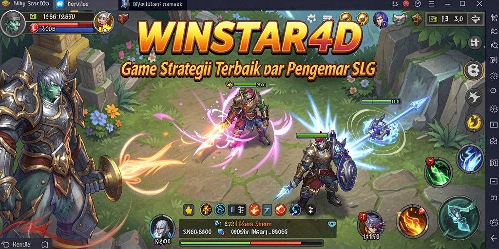 Tangkapan layar gameplay <strong>WINSTAR4D</strong> menunjukkan aksi pertempuran yang mendebarkan.